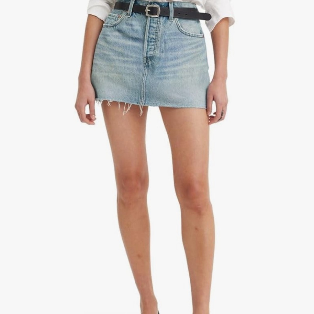 NWT Light Wash Denim Mini Skirt - Women